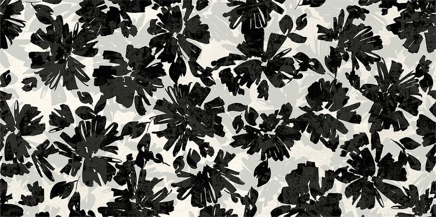 DECO ART BLACK FLOWERS RMV60X120