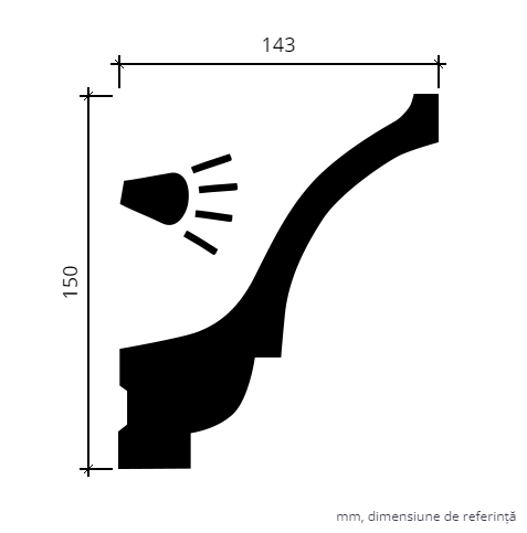 Cornisa FLEXIBILA 1.50.221 LED