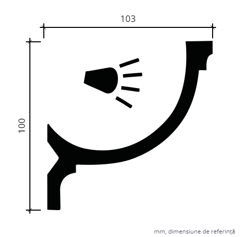 Cornisa FLEXIBILA 1.50.261 LED
