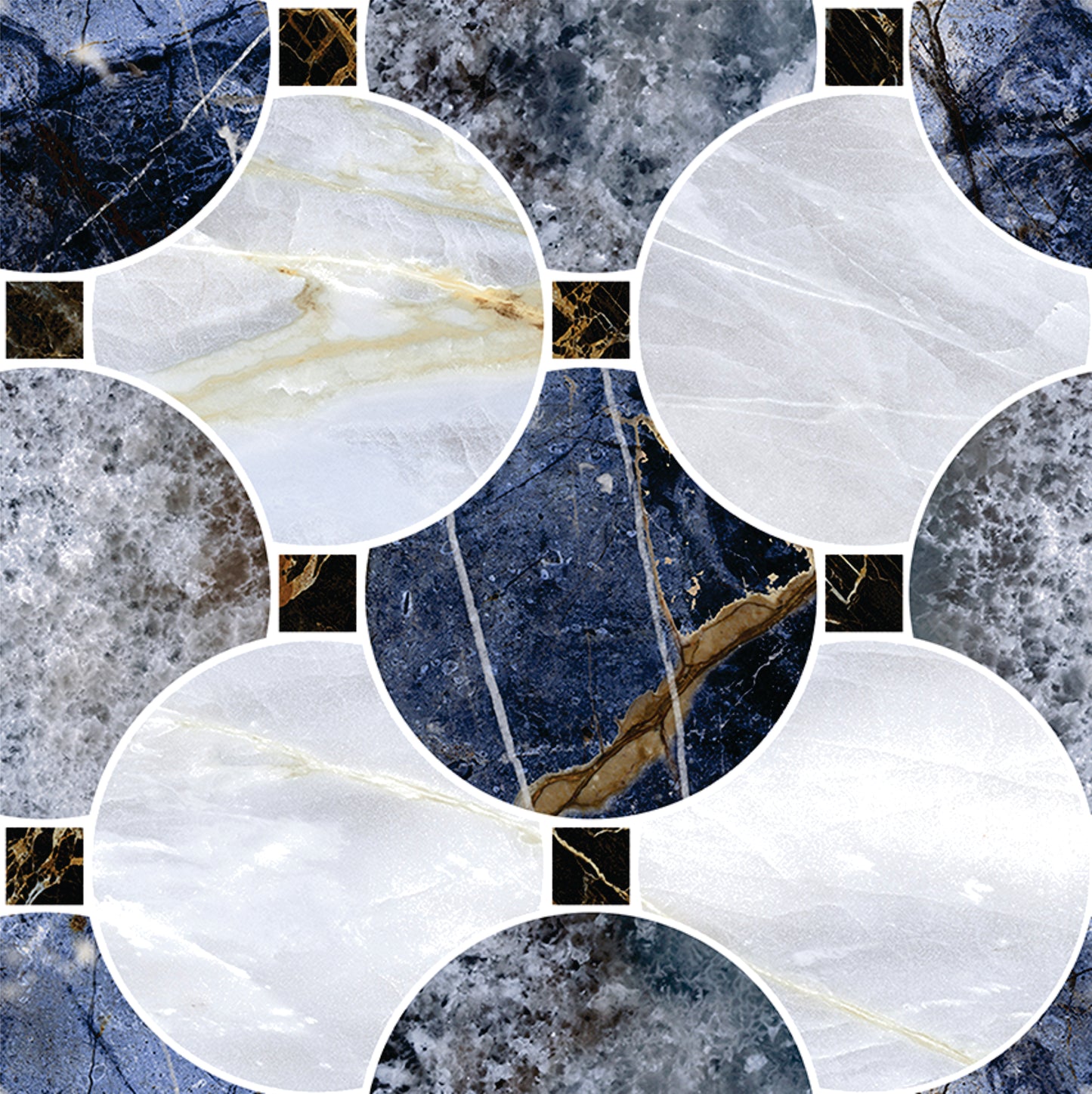 SERENADE MOSAICO CIRCLE BLUE RMV29X29