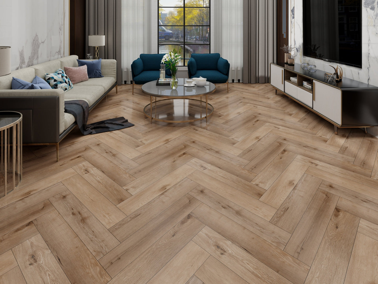 SPC WOOD de luxe OAK Misty Herringbone 6RL504HB