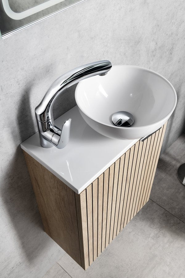 FLY Baterie lavoar cu pipă rotativă, fără ventil, cartuș ceramic ECO, crom