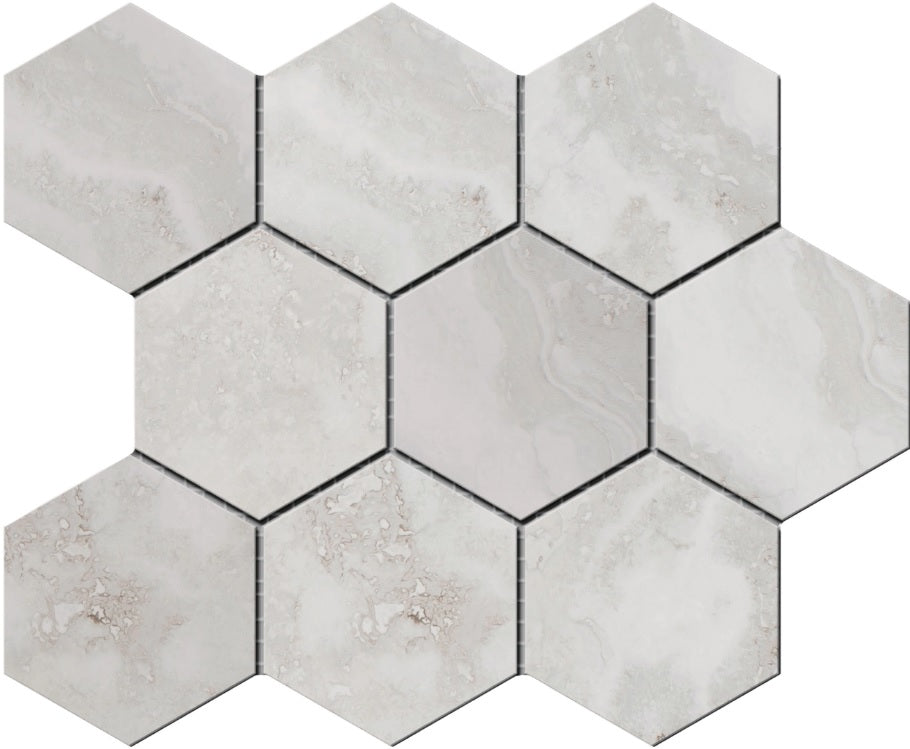 TRAVERTINO DI CARACALLA SILVER HEXA 35.5x29.2 MAT