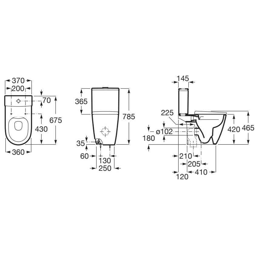 Ona Rezervor WC cu alimentare inferioara, alb
