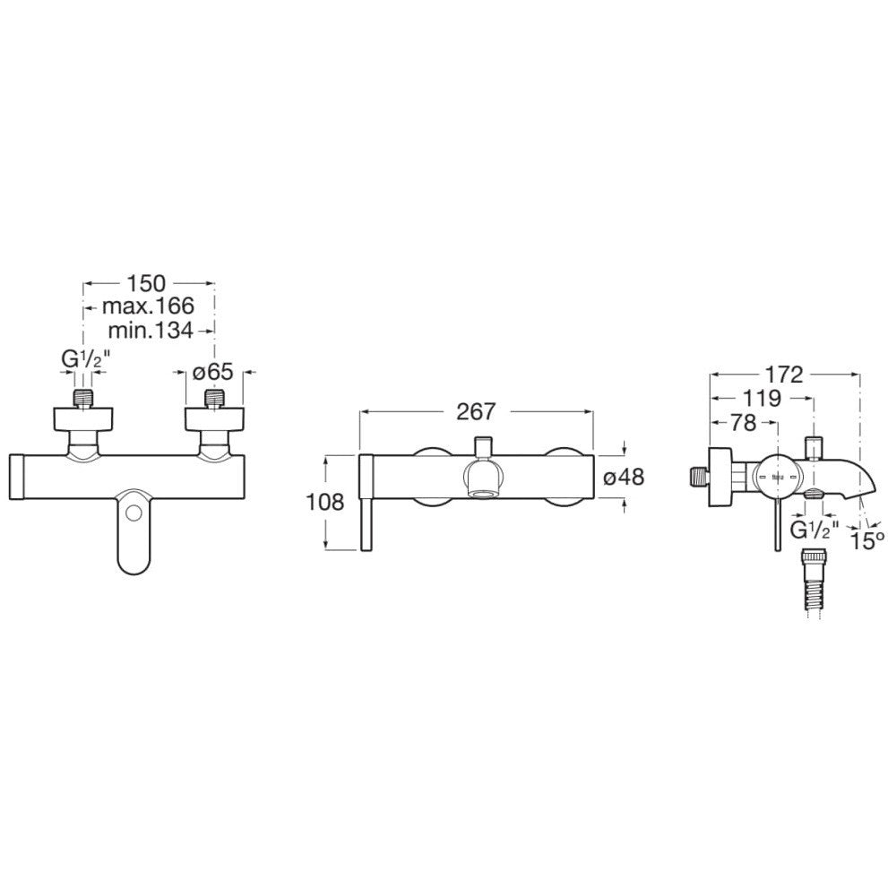 Ona Baterie cada dus monocomanda, crom