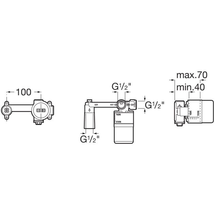 Ona Corp incastrat pentru baterie lavoar, negru mat