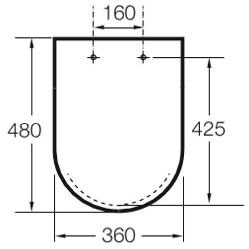 INSPIRA  Square Capac WC soft-close, alb mat