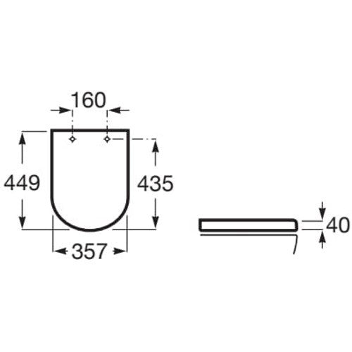 The Gap Round Capac WC, balamale metalice