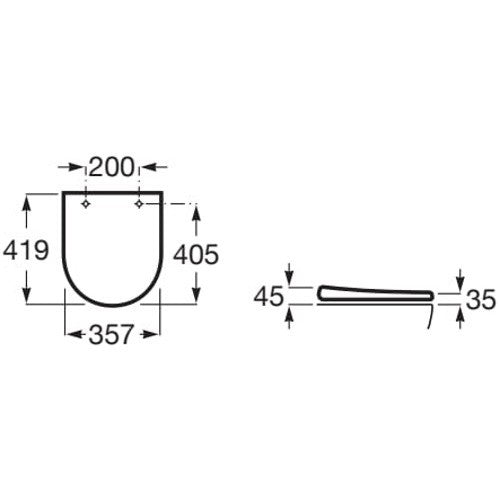 The Gap Round Capac WC soft-close, alb