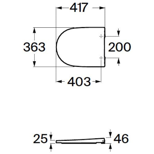 Ona  Compact Capac WC soft close, negru mat