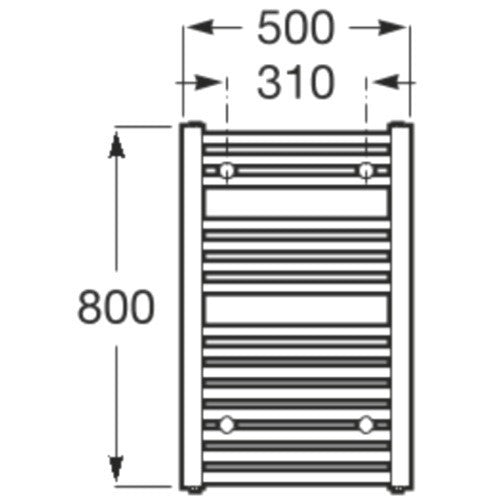 Victoria Calorifer (radiator) portprosop 50xH80 cm, crom lucios