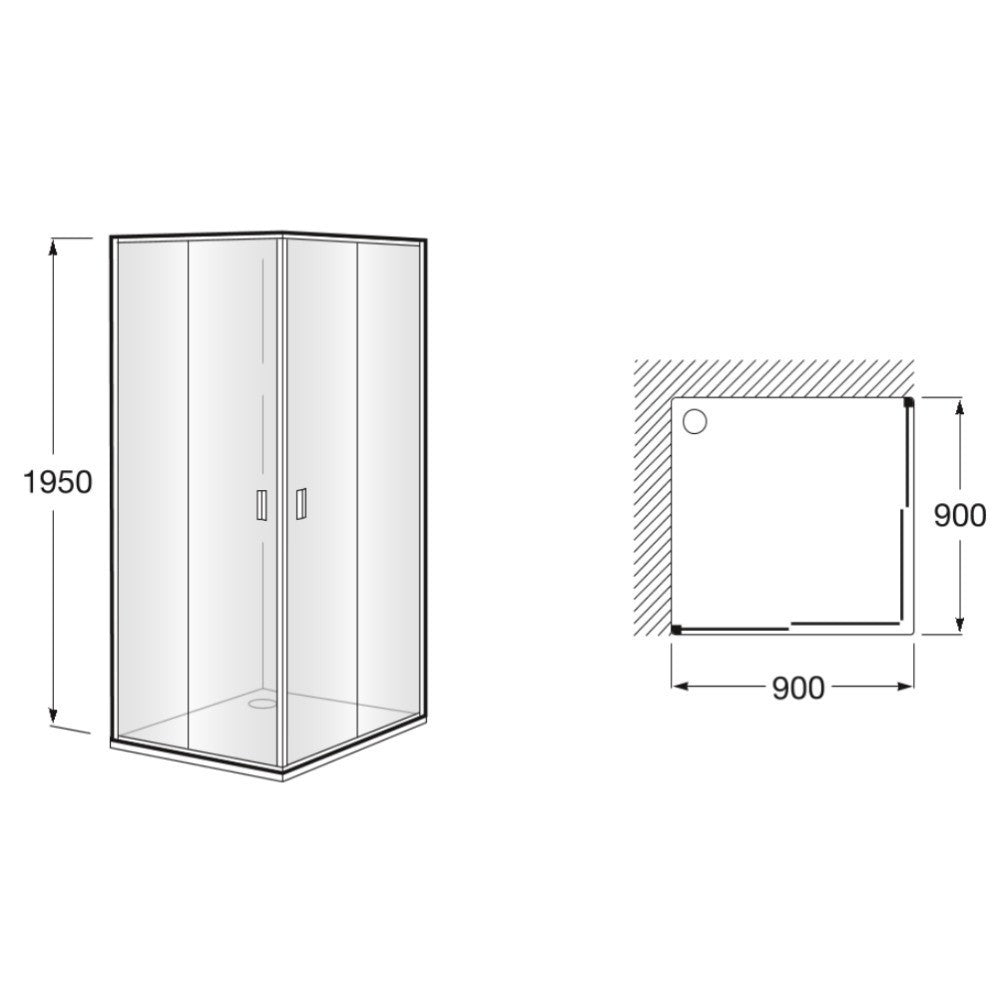 Victoria Panou dus - usa glisanta 90 cm