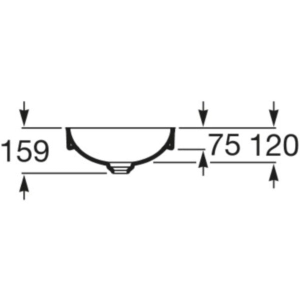INSPIRA Lavoar baie incastrat Square 37x37 cm