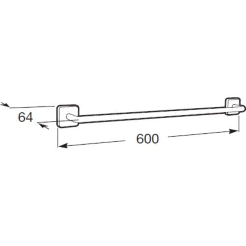 Victoria Suport prosop baie tip bara 60 cm, montaj adeziv sau cu suruburi