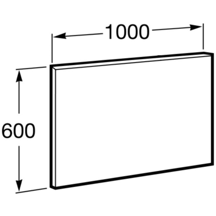 Victoria Basic Oglinda 100xH60 cm, argintiu