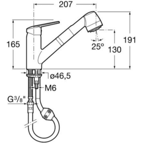 Victoria Baterie chiuveta bucatarie monocomanda cu dus extractibil