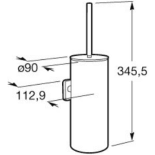 Victoria  Perie WC cu suport, montaj adeziv sau cu suruburi