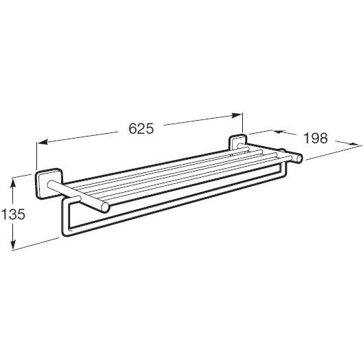 Victoria  Raft (etajera) prosop baie, montaj adeziv sau cu suruburi