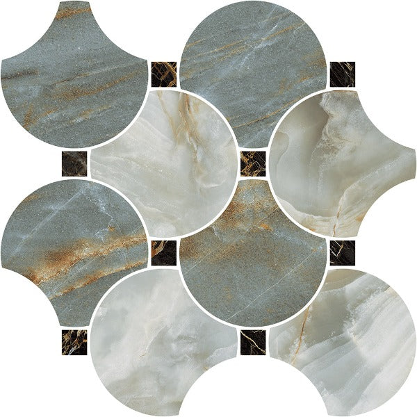 SERENADE MOSAICO CIRCLE GREEN 29X29