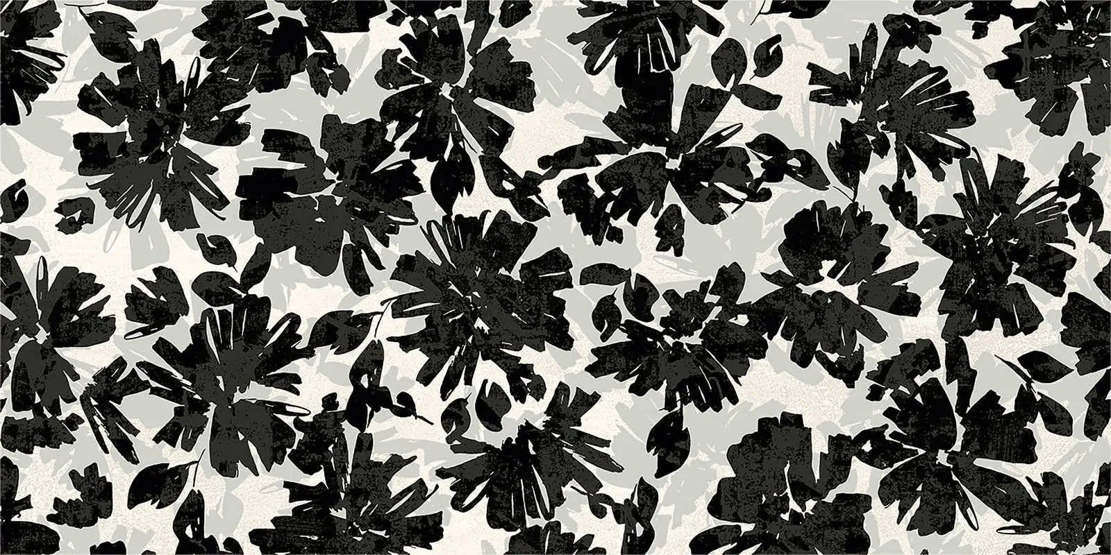 DECO ART BLACK FLOWERS RMV60X120