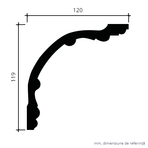 Cornisa POLIURETAN 1.50.167