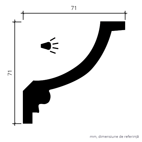 Cornisa FLEXIBILA 1.50.208   LED