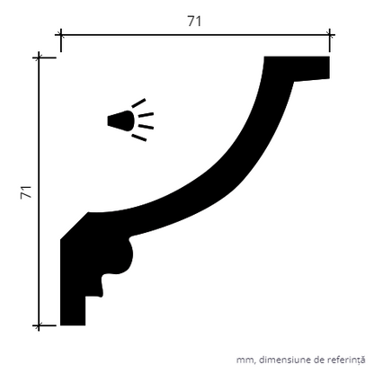 Cornisa FLEXIBILA 1.50.208   LED