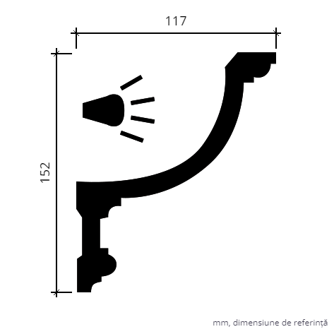 Cornisa FLEXIBILA 1.50.209   LED