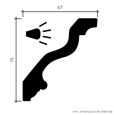 Cornisa FLEXIBILA 1.50.216   LED