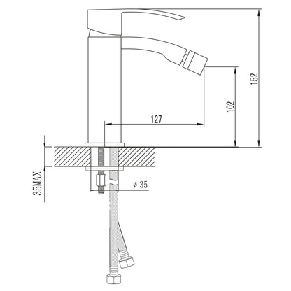 GINKO Baterie bideu 35, negru mat