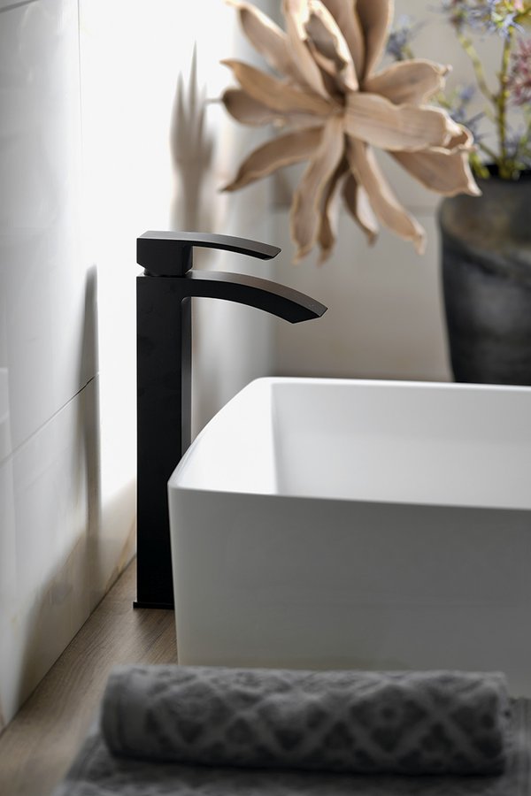 GINKO Baterie lavoar înaltă 25, negru mat