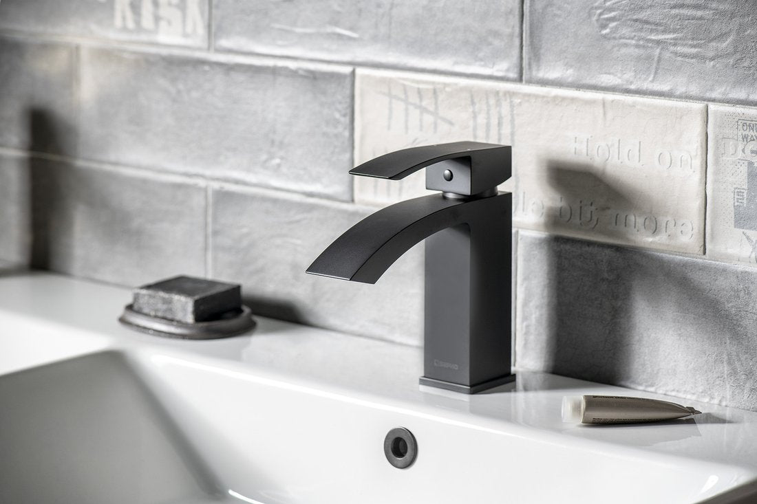 GINKO Baterie lavoar 25, negru mat