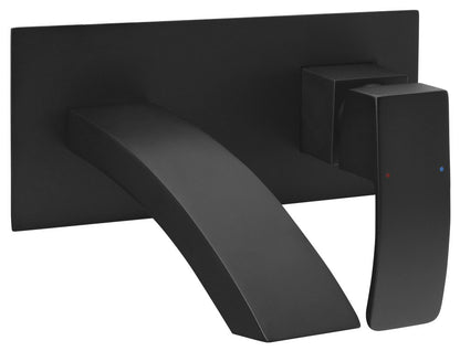 GINKO Baterie lavoar încastrată, negru mat