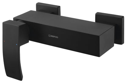 GINKO Baterie duș montaj pe perete, negru mat