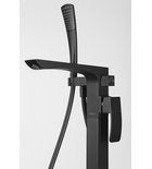 GINKO Baterie cadă freestanding, negru mat