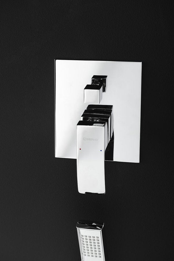 GINKO Set duș încastrat cu baterie monocomandă, 2 ieșiri, crom