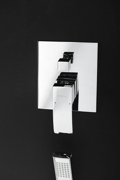 GINKO Set duș încastrat cu baterie monocomandă, 2 ieșiri, crom