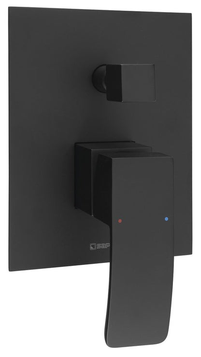 GINKO Baterie duș încastrată, 2 căi, negru mat