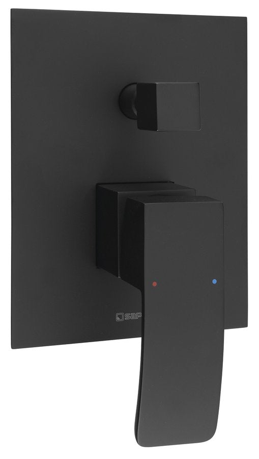 GINKO Baterie duș încastrată, 2 căi, negru mat