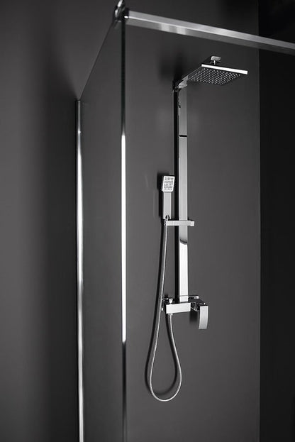 GINKO Set duș combinat cu baterie, crom