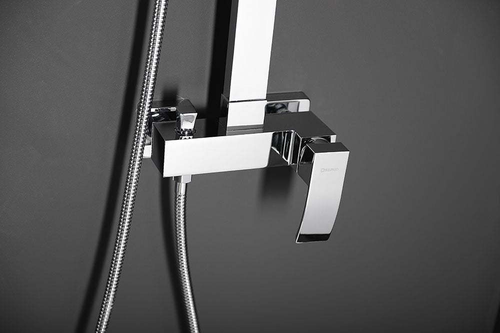 GINKO Set duș combinat cu baterie, crom