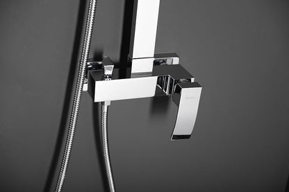 GINKO Set duș combinat cu baterie, crom