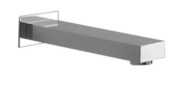 Wall-mounted Pipă pătrată 200 mm, crom