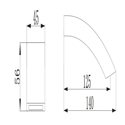 GINKO Pipă de scurgere, crom