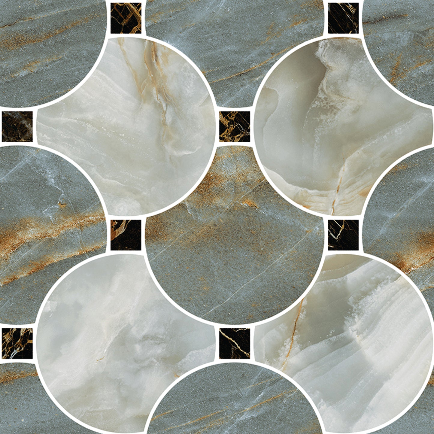 SERENADE MOSAICO CIRCLE GREEN RMV29X29
