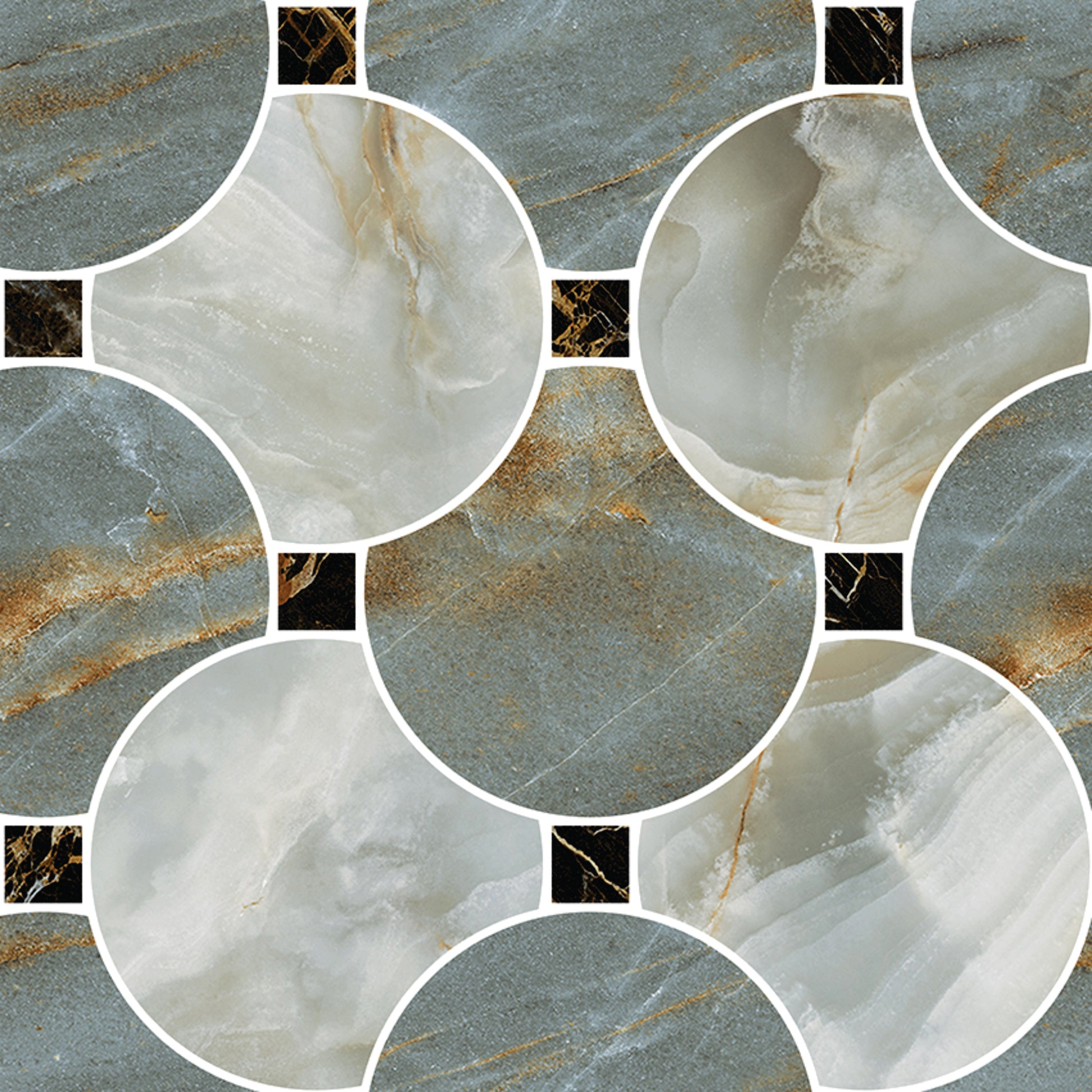 SERENADE MOSAICO CIRCLE GREEN RMV29X29
