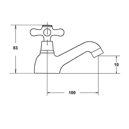 ANTEA Baterie lavoar apă rece, bronz