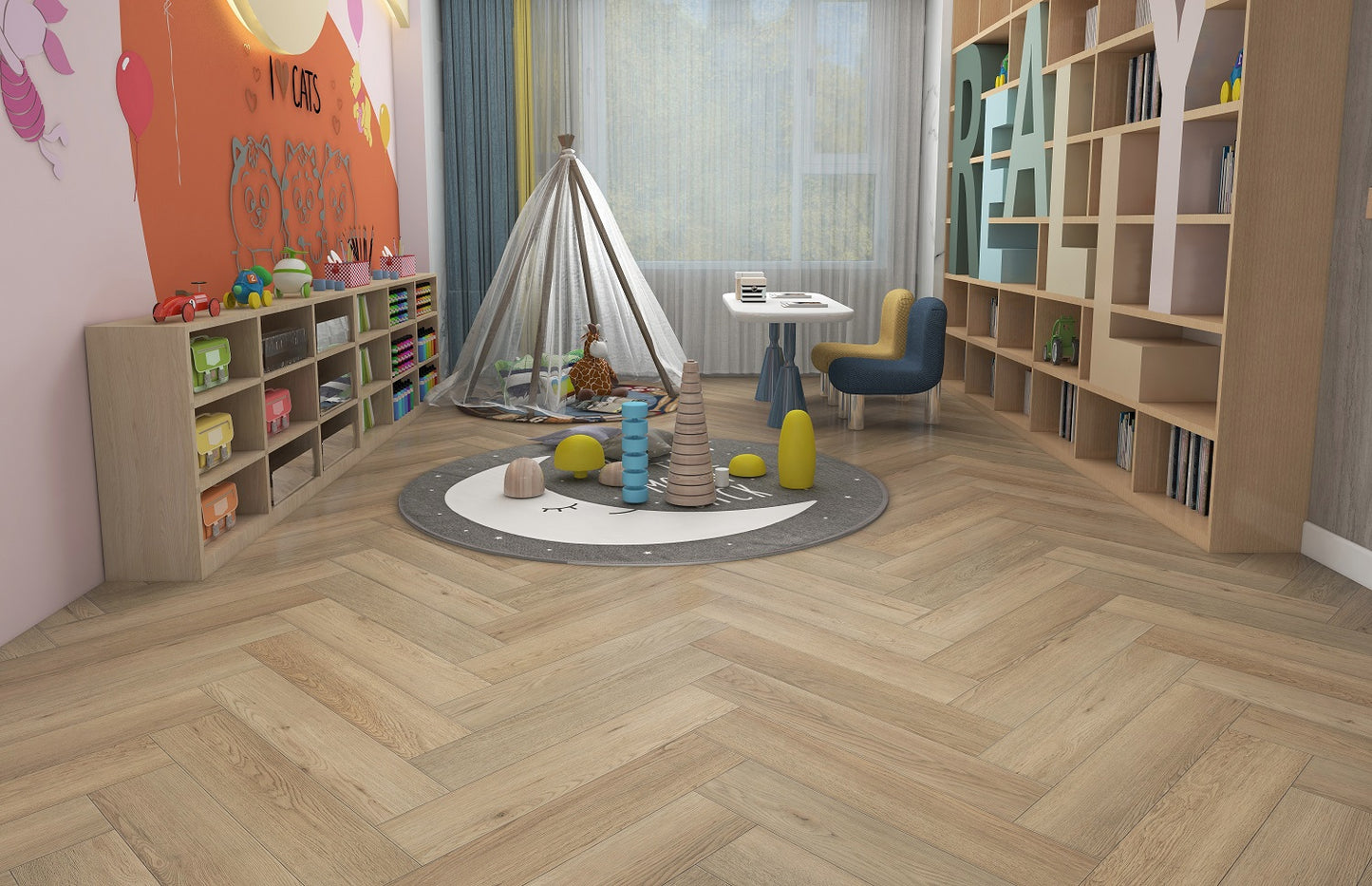 SPC WOOD OAK Wind Herringbone 6RW407HB