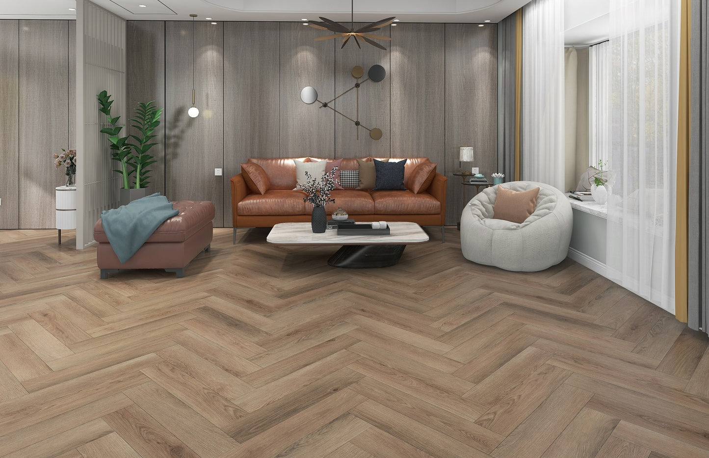SPC WOOD OAK Hail Herringbone 6RW408HB