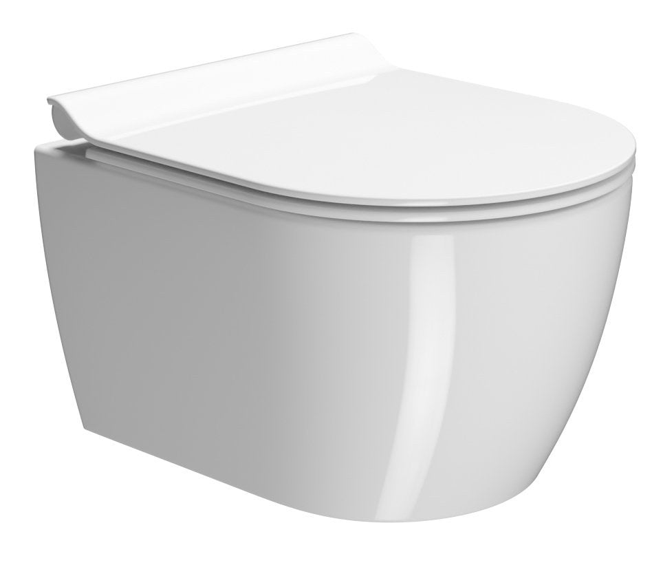 PURA SHORT WC suspendat, Swirlflush, 35x46cm, alb ExtraGlaze